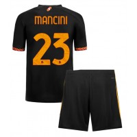 Camisa de Futebol AS Roma Gianluca Mancini #23 Equipamento Alternativo Infantil 2023-24 Manga Curta (+ Calças curtas)